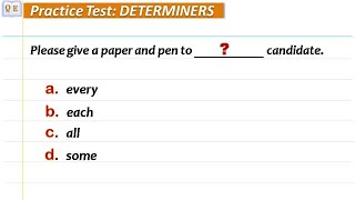 Practice Test Determiners Few a few little a little each every some lots of much enough [upl. by Bitthia990]