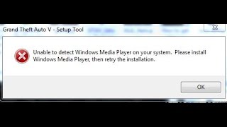 GTA V error unable to detect windows media player on your systemFixed [upl. by Redford]