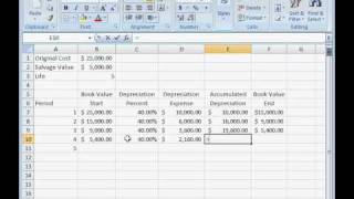 How to Calculate Double Declining Depreciation in Excel [upl. by Fineman]