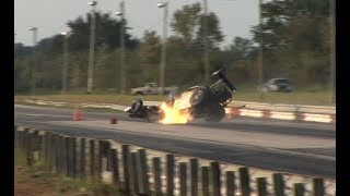 VIOLENT Blown Fuel Altered CRASH  MoKan Dragway [upl. by Takeo23]