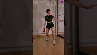 Sanya Malhotra Dancing While Doing Workout shorts bollywood [upl. by Alamat374]