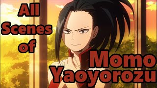 All Scenes of Momo Yaoyorozu in Season 1 BNHA [upl. by Ahtnahc]