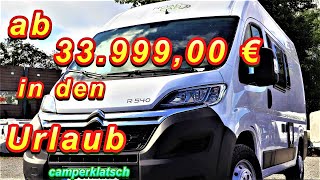 ROADCAR R 540💥202021‼️der Pössl von Dethleffs‼️günstige Kastenwagen Wohnmobile Roomtour Test Review [upl. by Noma]