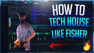 How To Fisher Style Full Tech House Track  FL Studio 20 Tutorial Presets and Project [upl. by Ehtyde]