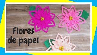 Flores de papel Faciles y rápidas en menos de 5 minutos [upl. by Wesa121]