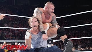 Dean Ambrose vs Randy Orton Raw July 7 2014 [upl. by Alikahs]