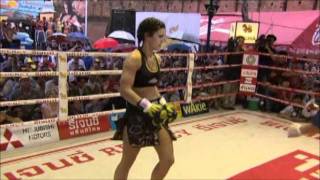 Gina Carano  Fight in Thailand [upl. by Llenol700]