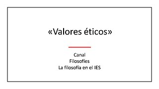 Definición de valores éticos [upl. by Aguste]