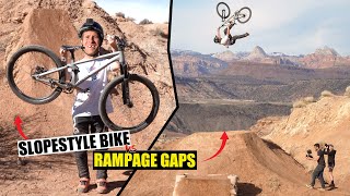 RIDING RAMPAGE ON MY SLOPESTYLE MOUNTAIN BIKE [upl. by Neelrahs]