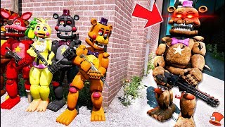 CAN THE ANIMATRONICS DEFEAT EVIL NIGHTMARE ROCKSTAR FREDDY GTA 5 Mods FNAF RedHatter [upl. by Sible647]