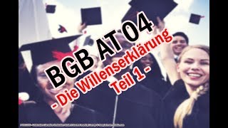 Die Willenserklärung  Objektiver Tatbestand  BGB AT 04 [upl. by Ycak]