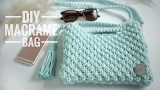 DIY Macrame Bag  Torebka ze sznurka [upl. by Ainevul758]