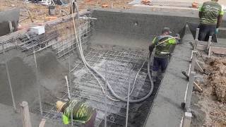 Shotcrete a pool shell [upl. by Nnylirehs]