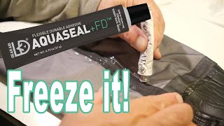 Wader repair with AQUASEAL What to do the opened tube [upl. by Eelsew381]