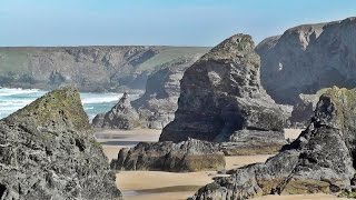 Relaxing Scenes and Sounds of Cornwall  Bedruthan Steps [upl. by Etoile707]