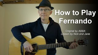 Fernando Guitar Lesson Easy Tutorial with TAB – ABBA [upl. by Bluefield]