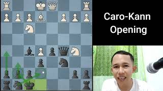 PART1  CaroKann Defence Advance Variation Tagalog Chess Tutorial [upl. by Ellecram]