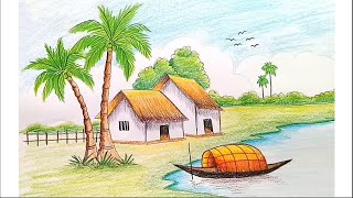 How to draw a landscape  step by step [upl. by Asir]