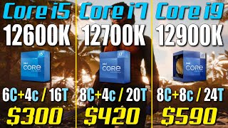 i512600K vs i712700K vs i912900K  Gaming Benchmark [upl. by Boigie]