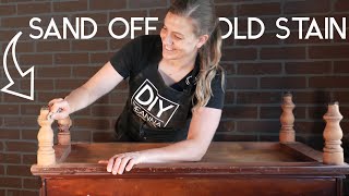 Sand Off Old Stain  Dresser Makeover Part 1 [upl. by Carboni]