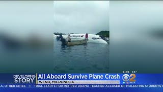 Passengers Crew Survives Plane Crash Into Lagoon In Micronesia [upl. by Berriman]