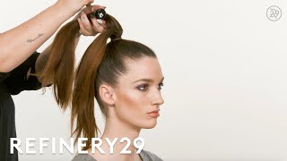 5 Quick amp Easy Updos Tutorial  Short Cuts  Refinery29 [upl. by Donohue921]