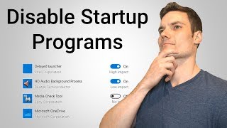 How to Disable Startup Programs in Windows 10 [upl. by Odraude]