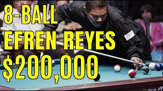 Magical EFREN REYES vs MIKE SIGEL 200000 8BALL [upl. by Kreindler771]