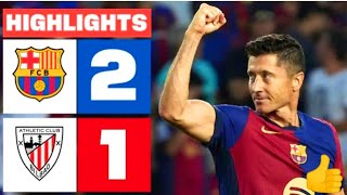 Barcelona vs Athletic Club 21 highlights All Goals 2024 HD [upl. by Lorelie756]