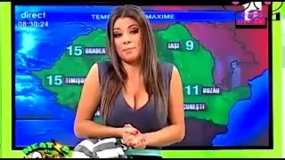 TV weather girl Roxana Vancea breasts Pop Out Live Hodgetwins [upl. by Carmelina]