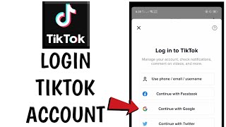 How to Login in Tiktok Account Using your Google Account [upl. by Colfin]