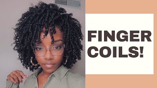 How To  Finger Coils On Natural Hair [upl. by Atsyrc881]