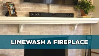 How to Limewash a Brick Fireplace [upl. by Enicar208]