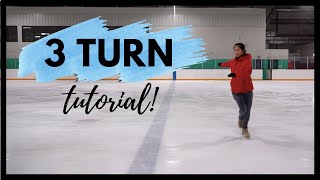 How to do FORWARD 3 TURNS in Figure Skating [upl. by Alleiram]