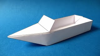 How to Make a Paper Boat that Floats  Paper Speed Boat [upl. by Enutrof]