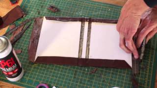 Making a Leather bound Hardcover Notebook  Journal simple DIY maker project school or college book [upl. by Wittenburg421]