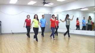 Wagon Wheel Rock  Line Dance Dance amp Teach in English amp 中文 [upl. by Adniral534]