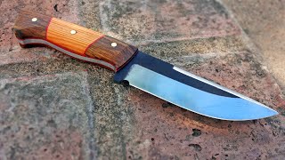 Fabricación de cuchillo simple con herramientas básicas [upl. by Atirabrab433]