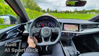 New Audi A1 Sportback SLine 2021 Test Drive Review POV [upl. by Acinimod]