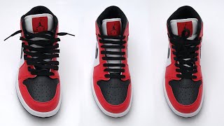 3 Cool Ways How To Lace Nike Air Jordan 1  Nike Air Jordan 1 MID Lacing [upl. by Dale124]