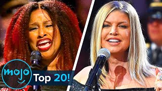 Top 20 American National Anthem Performance Fails [upl. by Nussbaum]