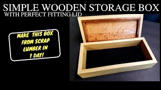 HOW TO BUILD A WOODEN BOX WITH A LID [upl. by Miculek412]