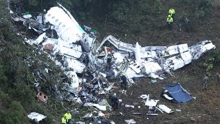 Plane Crash Carrying Brazilian Soccer Team Leaves 75 Dead [upl. by Riatsila]