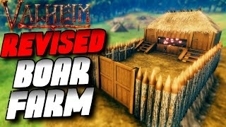 Boar Farm For UNLIMITED Production  Works In Mistlands  Valheim Guide [upl. by Eislrahc]