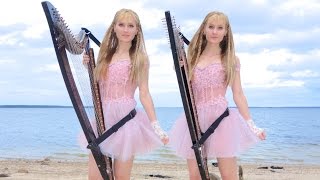 TITANIC  My Heart Will Go On Harp Twins Electric Harp [upl. by Analem]