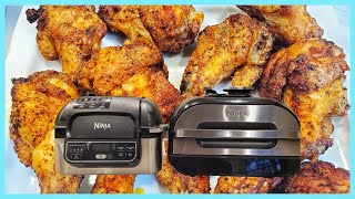 For the CRISPIEST Air Fryer Chicken wings add baking powder  Ninja Foodi Grill Crispy Chicken Wings [upl. by Ataeb238]