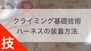 クライミング基礎技術 ①｜クライミングハーネスの装着方法 [upl. by Welcy]