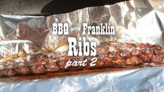 BBQ with Franklin Pork Ribs part 2 [upl. by Aitnahs]