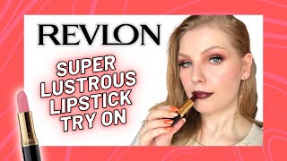 Revlon Super Lustrous Lipstick Try On [upl. by Ejrog]