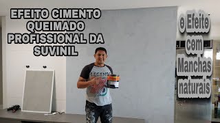 COMO FAZER EFEITO CIMENTO QUEIMADO PROFISSIONAL DA SUVINIL COM MANCHAS NATURAIS passso a passo [upl. by Lapo]